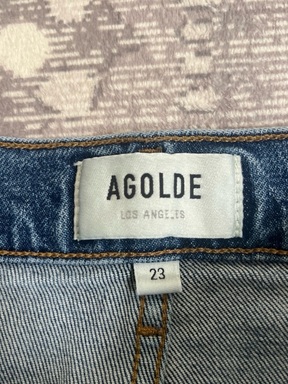 Agolde Women's Slim Straight Jeans in Dark Blue size 33 - Picture 2 of 3